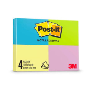 Bloco Adesivo 38mmX50mm n Novas Post-It 4088348 - 3M