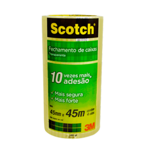 Fita Embalagem Adesiva 45mX45mm Scotch 5802 Transparente 21042 - 3M