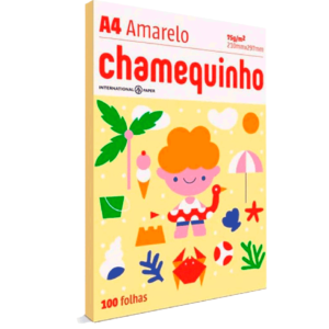 Papel Sulfite Chamequinho A4 Amarelo 75grs 100fls - Chamex