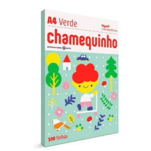 Papel Sulfite Chamequinho A4 Verde 75grs 100fls - Chamex