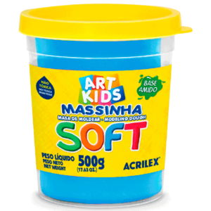 Massa Modelar Soft 500gr Azul - Acrilex