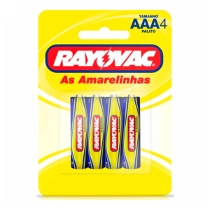 Pilhas Amarelinha AAA 4 Palito 10307 - Rayovac