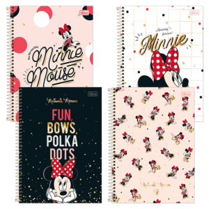 CADERNO UNIV. C/D 10X1 160FLS F MINNIE R.308099
