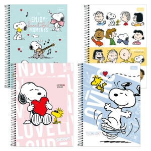 Caderno Universitario Capa Dura Espiral 1x1 Snoopy 8 80fls 308234 - Tilibra (Capas Sortidas)