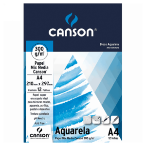 Bloco Desenho A4 Us Aquarela 7180 - Canson