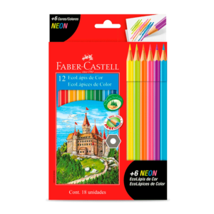 Lápis De Cor 12 Cores Neon 120112+6N - Faber