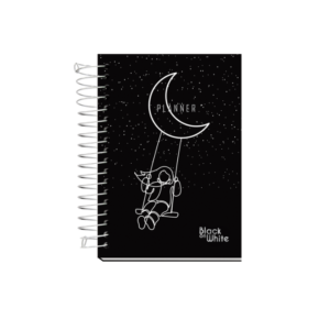 AGENDA ESP C/D 168FLS BLACK ON WHITE PLANNER R.BW02PL