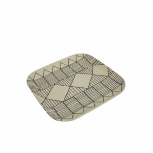 PRATO PRETO/BRANCO 23.8X23.8X1.7CM R.P205