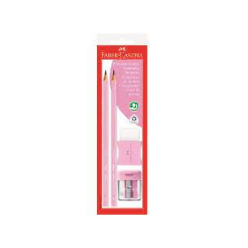 KIT FABER ESCOLAR C/4 ITENS R. SM/2001RSAP ROSA
