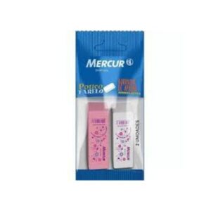 BORRACHA MERCUR TR DECORADA ROSA/BRANCA R.101027